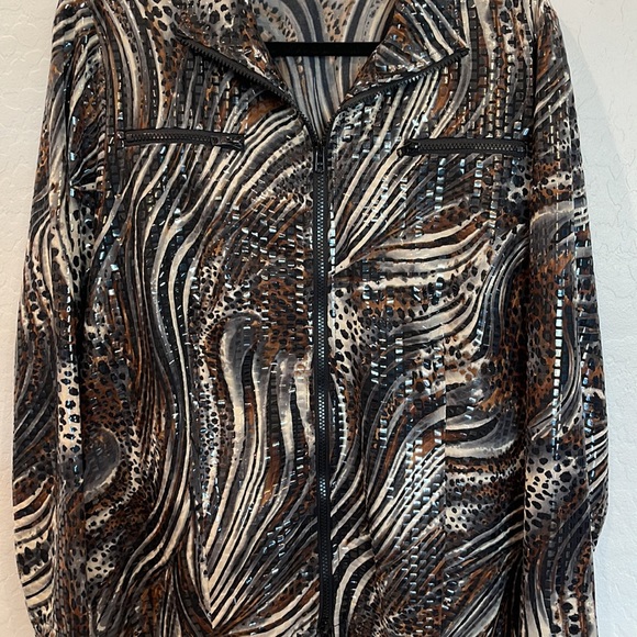 LAURA ASHLEY Woman Size 1X Lightweight Zippered Jacket - Picture 2 of 13